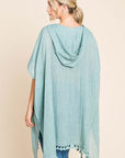 Cotton Bleu by Nu Label Tassel Hem Hooded Cover Up