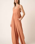 Bisque Mittoshop Sleeveless Wide Leg Jumpsuit