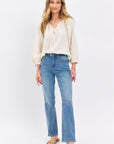 Lavender Judy Blue Full Size High Waist Straight Jeans