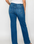 bytos Full Size Cat's Whiskers High Rise Straight Jeans