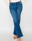 bytos Full Size Cat's Whiskers High Rise Straight Jeans