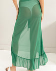 Sea Green HYFVE Ruffle Trim Cover Up Sarong Skirt