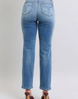 Judy Blue Full Size Run Vintage Wash Thermal Straight Jeans