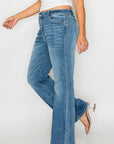 bytos Full Size Cat's Whiskers Mid Rise Bootcut Jeans