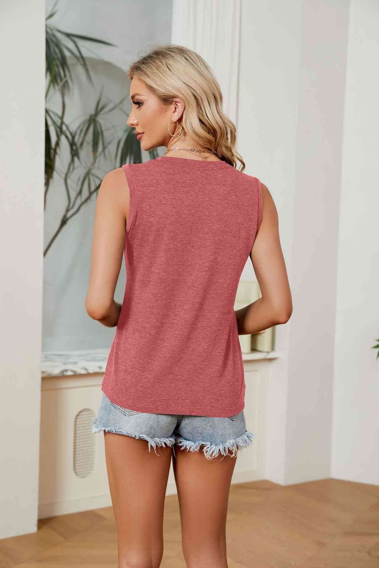 Gray Round Neck Tank Top Sentient Beauty Fashions Apparel &amp; Accessories