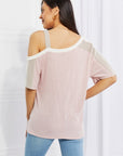 Light Gray Andree by Unit Full Size Something Simple Cold Shoulder Tee