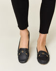 Black Forever Link Slip On Bow Flats Loafers