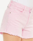 Misty Rose Kancan Raw Hem High Waist Denim Shorts