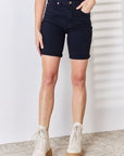 Light Gray Judy Blue Full Size High Waist Tummy Control Bermuda Shorts