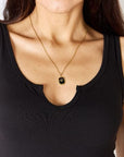 Black Zenana Microfiber Notched Sleeveless Bodysuit