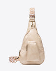 White Smoke All The Feels PU Leather Sling Bag