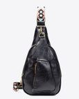 Dark Slate Gray All The Feels PU Leather Sling Bag
