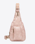 White Smoke All The Feels PU Leather Sling Bag