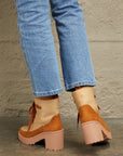 Dim Gray East Lion Corp Lace Up Lug Booties