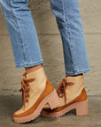 Dim Gray East Lion Corp Lace Up Lug Booties