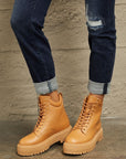 Dim Gray East Lion Corp Platform Combat Boots