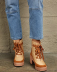 Dim Gray East Lion Corp Lace Up Lug Booties