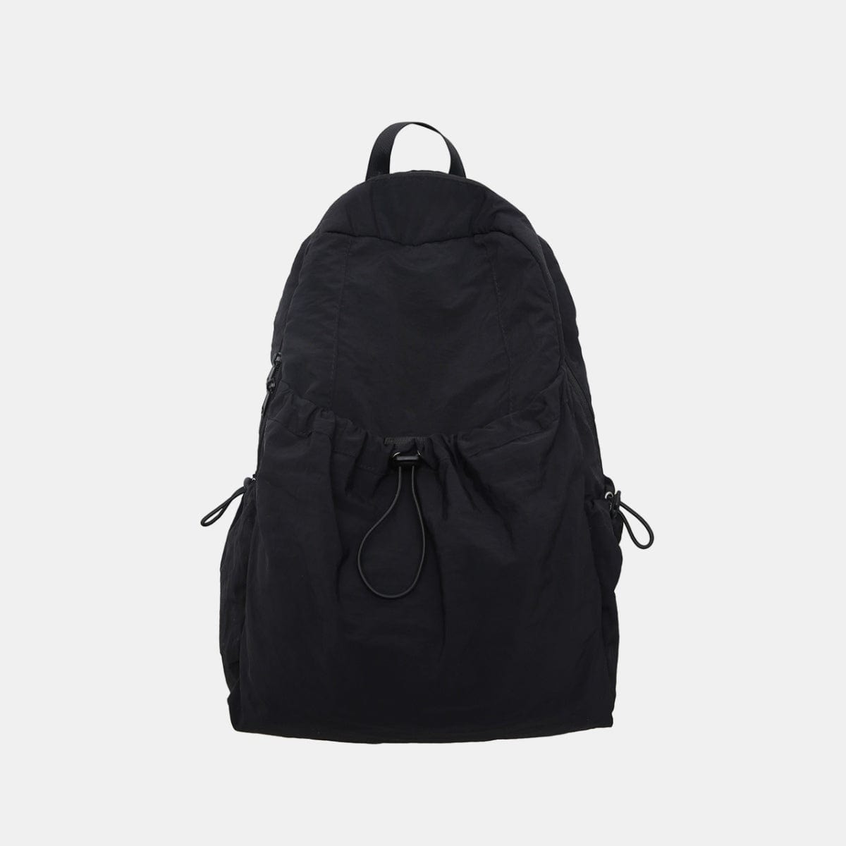 White Smoke Drawstring Nylon Backpack Bag