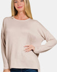 Zenana Ribbed Striped Long Sleeve T-Shirt