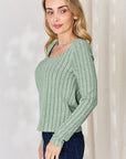 Basic Bae Full Size Ribbed Long Sleeve T-Shirt