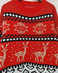 Christmas Element Round Neck Long Sleeve Sweater