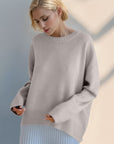 Basic Bae Round Neck Dropped Shoulder Sweater