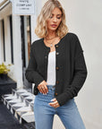 Button Down Exposed Seam Cardigan