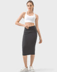 Lavender Slit Wrap Active Skirt Sentient Beauty Fashions Apparel & Accessories