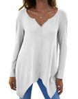 Full Size V-Neck Long Sleeve T-Shirt