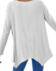 Full Size V-Neck Long Sleeve T-Shirt