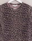 HYFVE Animal Print Snap Down Crop Cardigan