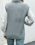 Perfee Openwork V-Neck Sweater Vest