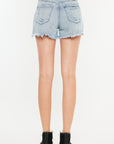 Lavender Kancan Distressed High Waist Denim Shorts with Pockets