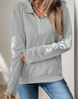 Perfee Half Zip Long Sleeve Hoodie