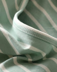 Dim Gray Striped Round Neck Short Sleeve Dress Sentient Beauty Fashions Apaparel & Accessories