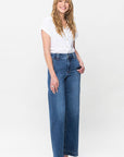 Judy Blue Full Size Double Button Wide Leg Jeans