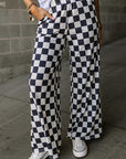 Checkered Wide Leg Pants