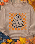 Ghost Round Neck Long Sleeve Sweatshirt