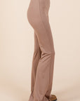 Mittoshop Stretchy Soft Elastic Waist Flare Pants