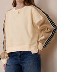 Contrast Round Neck Long Sleeve Sweatshirt