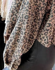 Leopard Button Down Long Sleeve Jacket