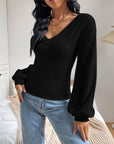 Honey V-Neck Long Sleeve T-Shirt