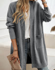 Devine Open Front Long Sleeve Cardigan