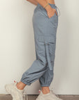 Gray VERY J Elastic Waist Woven Cargo Pants