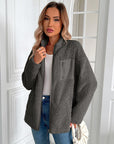 Ivy Lane Zip Up Long Sleeve Fuzzy Jacket