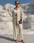 Honey Button Up Long Sleeve Top and Pants Set