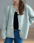 Button Down Long Sleeve Cardigan