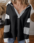 Collared Neck Long Sleeve Sweatshirt