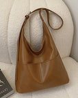Dark Gray PU Leather Shoulder Bag Sentient Beauty Fashions *Accessories