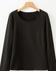 Round Neck Long Sleeve Top